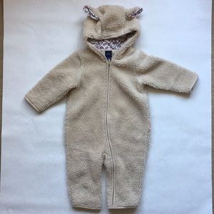 Baby Gap sherpa and floral one-piece